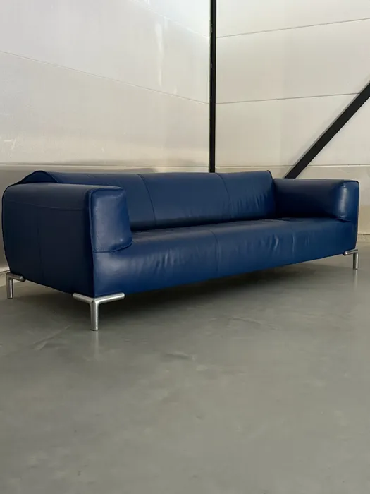 Bert Plantagie bank en chaise longue, blauw leer — Bank (foto 2)