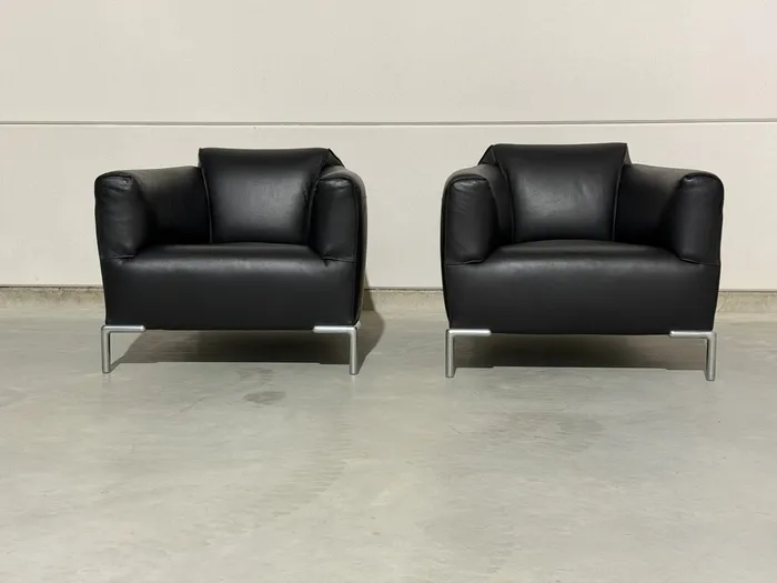 Bert Plantagie Monty fauteuils, zwart leer — Fauteuil (foto 7)