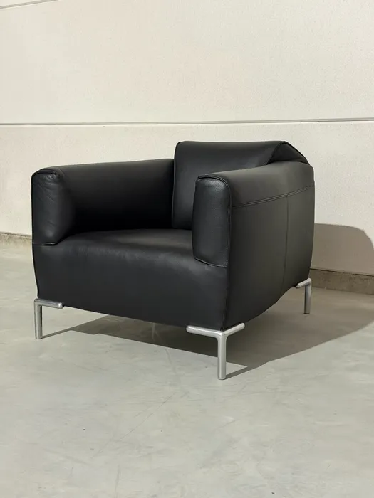 Bert Plantagie Monty fauteuils, zwart leer — Fauteuil (foto 8)
