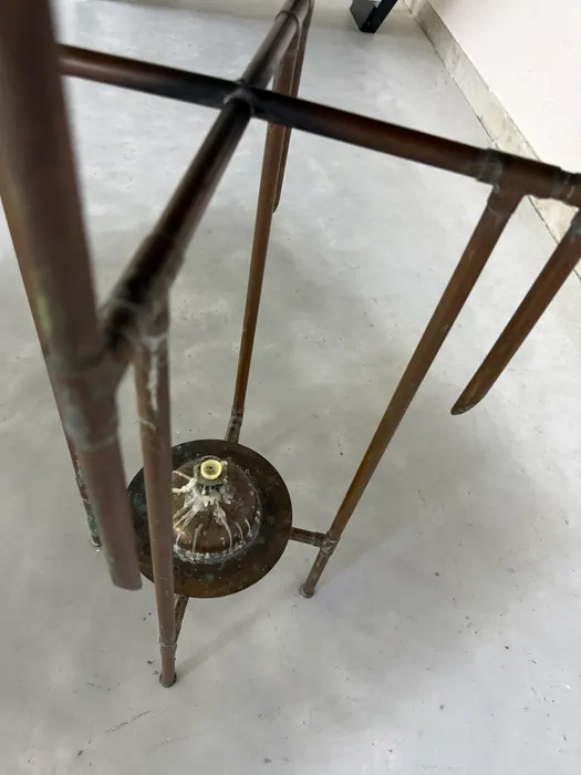 Cor de Ree bijzettafel, koper & glas-in-lood (1991) — Tafel (foto 5)