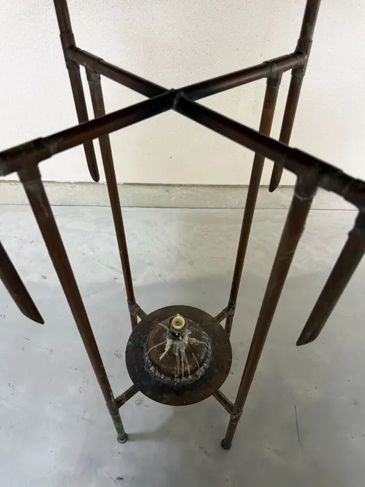 Cor de Ree bijzettafel, koper & glas-in-lood (1991) — Tafel (foto 8)