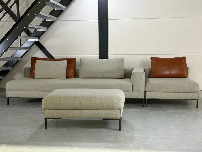 Design on Stock Aikon Lounge, zandgrijs, met poef — Bank (foto 4)