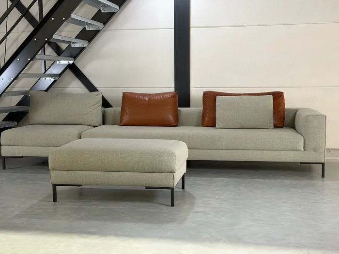 Design on Stock Aikon Lounge, zandgrijs, met poef — Bank (foto 5)