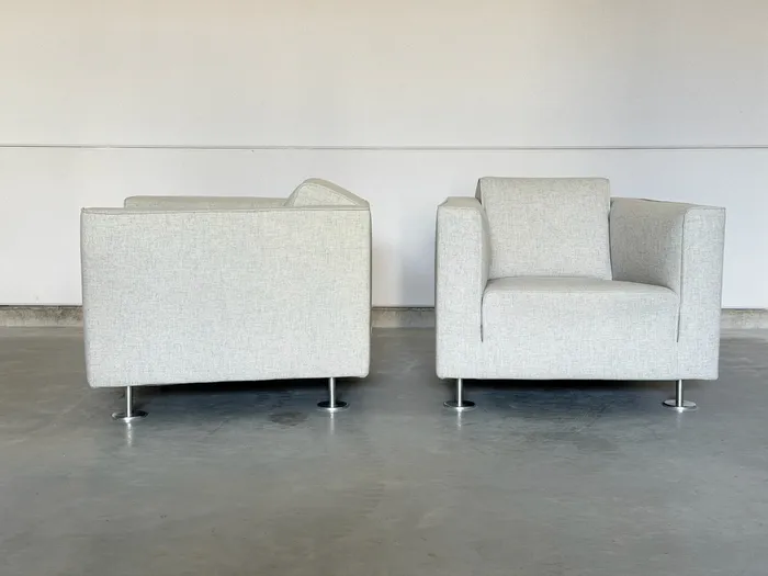 Design on Stock Blizz fauteuils, crèmewitte stof — Fauteuil (foto 4)