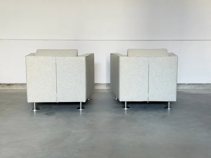 Design on Stock Blizz fauteuils, crèmewitte stof — Fauteuil (foto 6)