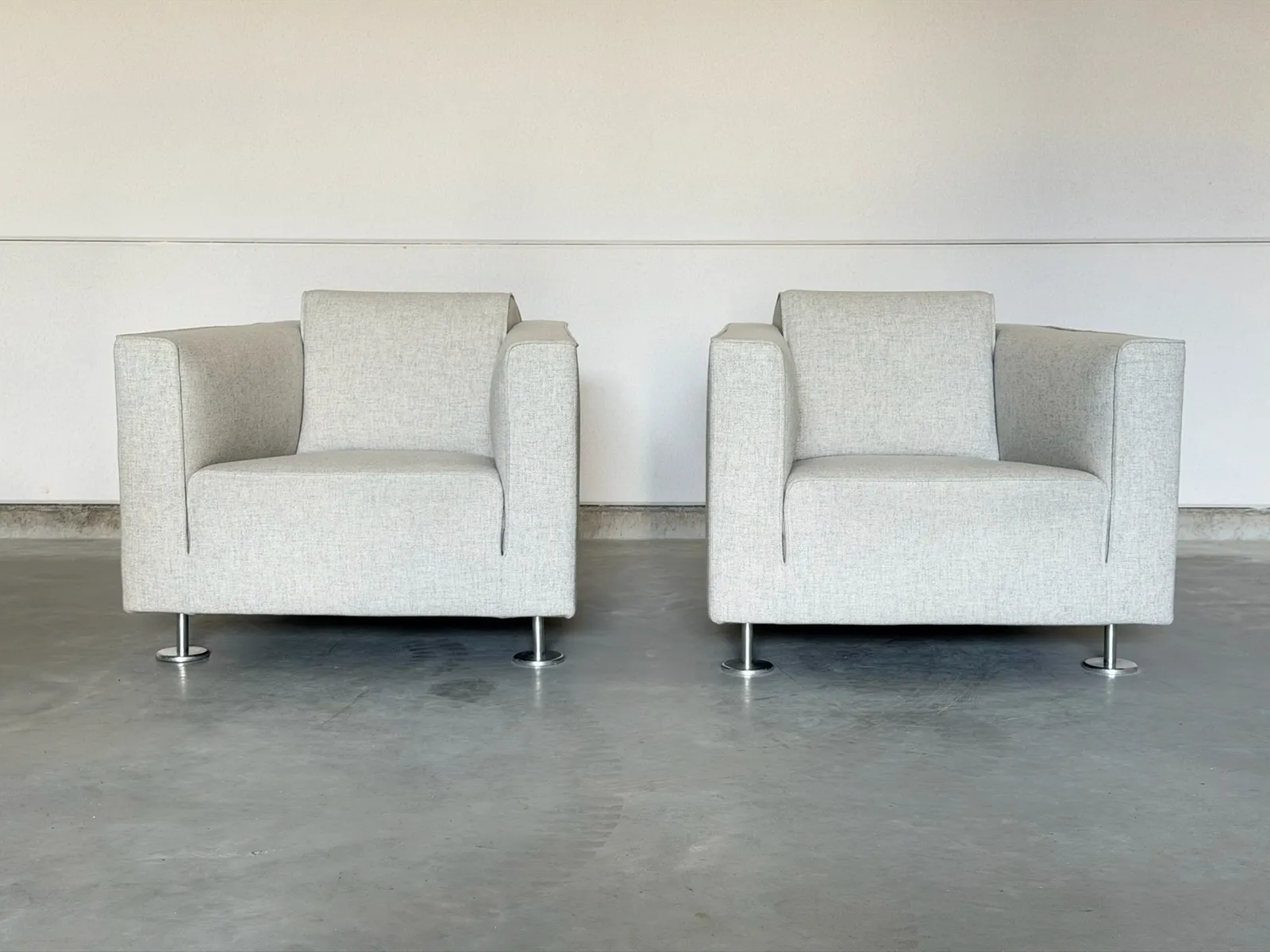 Design on Stock Blizz fauteuils, crèmewitte stof — Fauteuil