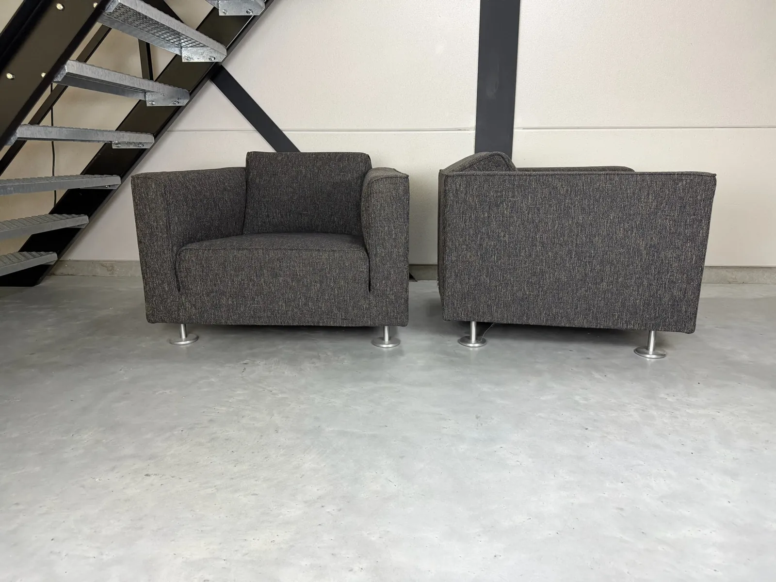 Design on Stock Blizz fauteuils, antracietgrijze stof — Fauteuil