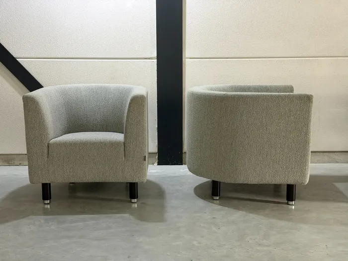 Gelderland fauteuils, wit/grijs gemêleerde stof — Fauteuil (foto 3)