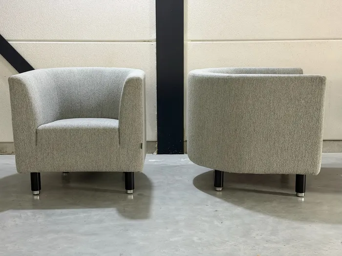 Gelderland fauteuils, wit/grijs gemêleerde stof — Fauteuil (foto 4)