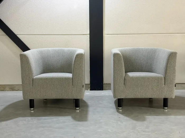 Gelderland fauteuils, wit/grijs gemêleerde stof — Fauteuil (foto 6)