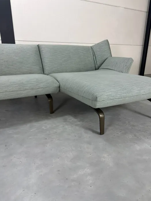 Leolux Devon chaise longue bank, zeegroene stof — Bank (foto 3)