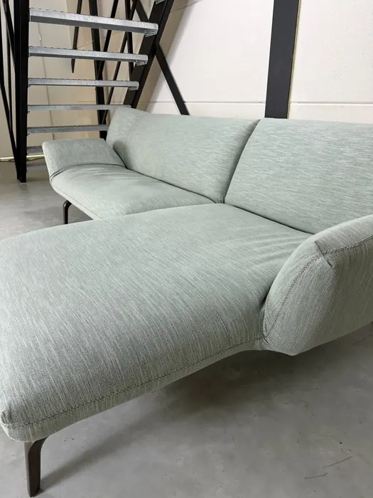 Leolux Devon chaise longue bank, zeegroene stof — Bank (foto 8)