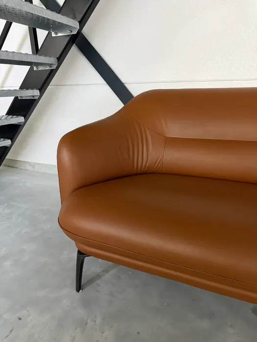 Leolux Lindo 3-zitsbank, cognac leer — Bank (foto 6)