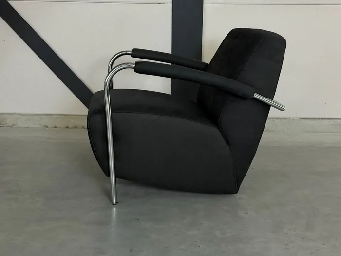 Leolux Scylla fauteuil, zwart Danza leder — Fauteuil (foto 4)