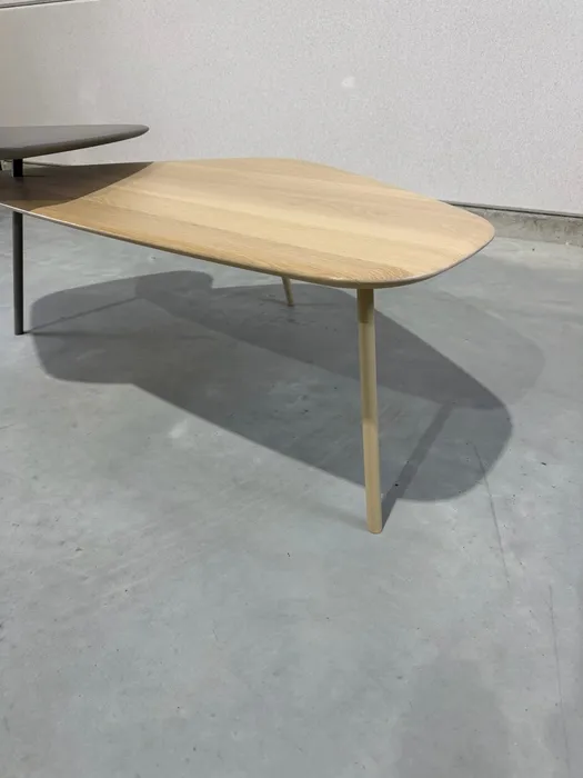 Leolux Tilio salontafel, wit mat eiken en Spruzza Pewter — Tafel (foto 3)