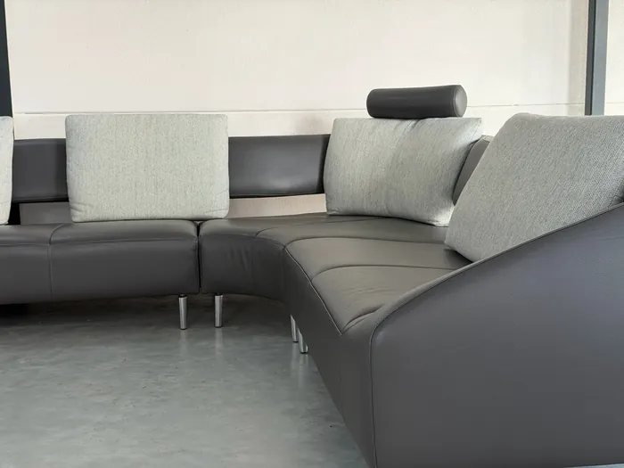 Leolux Vol de Reve hoekbank, Leder Senso Castor — Bank (foto 14)