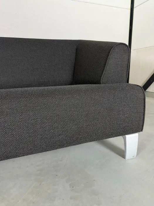 Rolf Benz 3200 3-zitsbank, bruin/zwart geweven stof — Bank (foto 5)