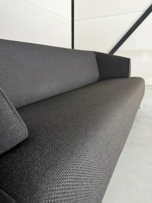 Rolf Benz 3200 3-zitsbank, bruin/zwart geweven stof — Bank (foto 6)