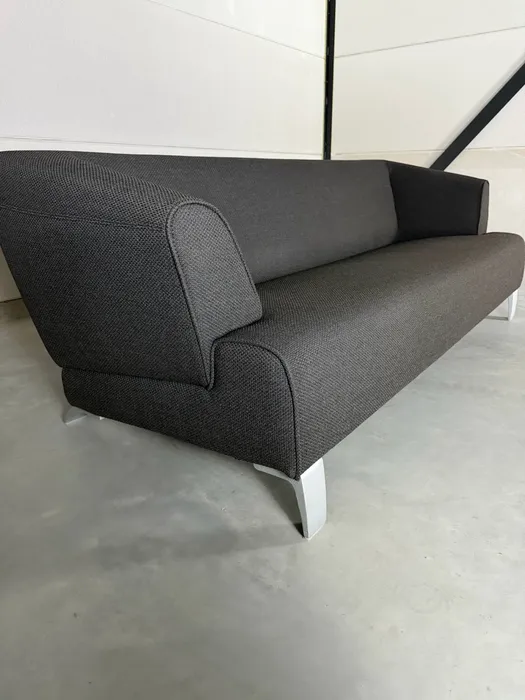 Rolf Benz 3200 3-zitsbank, bruin/zwart geweven stof — Bank (foto 8)