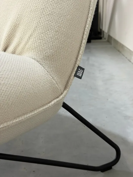 Rolf Benz Freistil 394 fauteuil, crèmekleurige stof — Fauteuil (foto 2)
