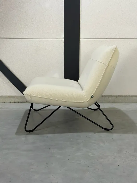 Rolf Benz Freistil 394 fauteuil, crèmekleurige stof — Fauteuil (foto 4)