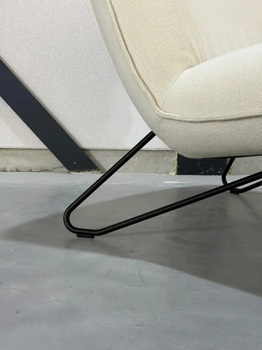 Rolf Benz Freistil 394 fauteuil, crèmekleurige stof — Fauteuil (foto 8)