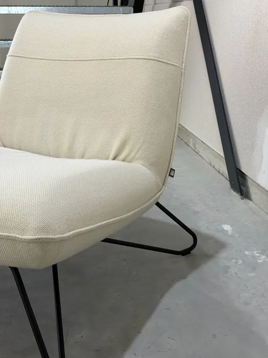 Rolf Benz Freistil 394 fauteuil, crèmekleurige stof — Fauteuil (foto 9)