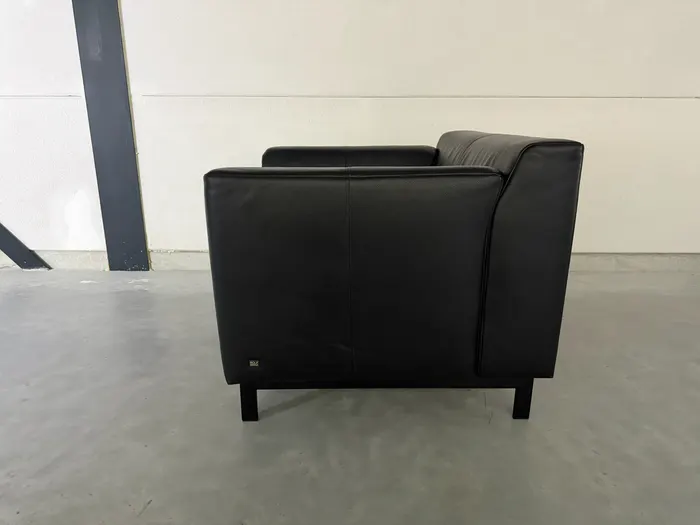 Rolf Benz Linea fauteuil, zwart leer — Fauteuil (foto 3)