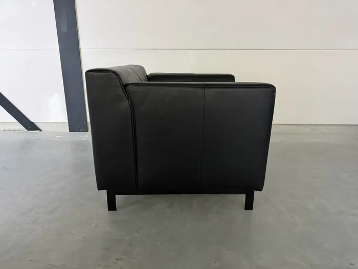 Rolf Benz Linea fauteuil, zwart leer — Fauteuil (foto 5)